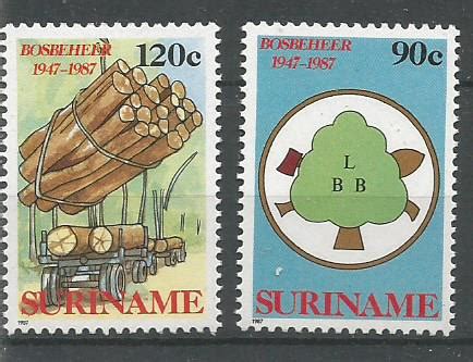 Stamps on Forest Conservation -Suriname – 1987. – Stamp Digest