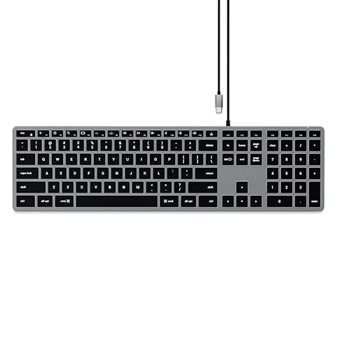 SATECHI Slim W3 Wired Backlit Keyboard with Numeric Keypad ...