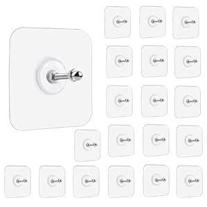 NYALKARAN Transparent Double Sided Adhesive Wall Hooks Heavy-Duty Self ...
