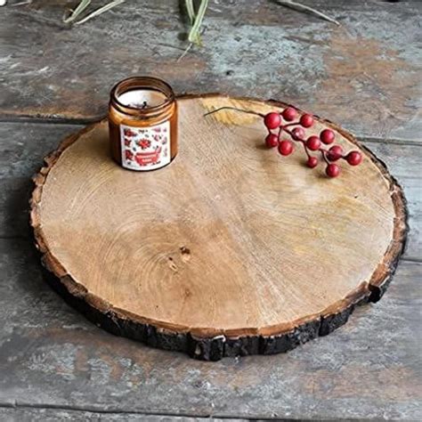 Decorlay Wooden Rounded Coffee Tea Tray Serving Tray/Platter for ...