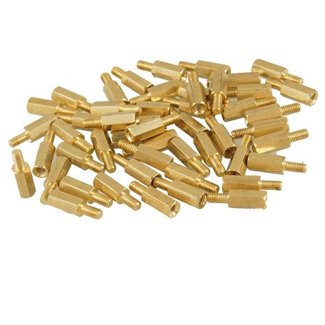 Aexit 50 (PCB board) Pcs Brass Screw Standoffs Hexagonal Spacers M3 ...