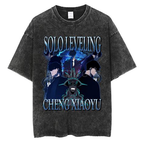 Solo Leveling Shirt Men Anime Shadow Monarch Jin Woo Sung T Shirt ...