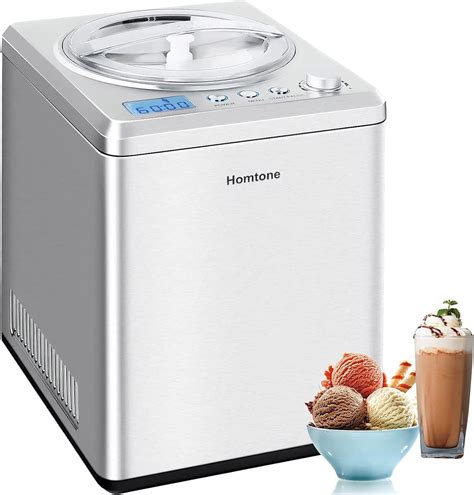 Amazon.com: Homtone 2.64 QT Ice Cream Maker, No pre-Freezing & Large ...