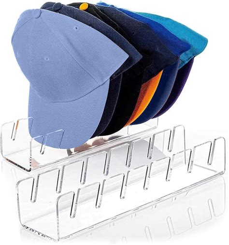 Amazon.com: Adouiry 2 Pack Acrylic Hat Organizer Shelf - Clear Hat ...