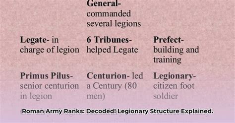 Roman Army Ranks Decoded: Understand Legionary Structure & Hierarchy Now