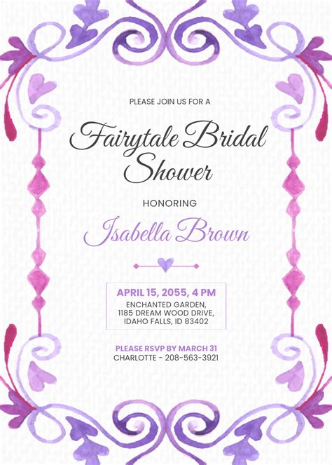Free Bridal Shower Templates to Edit Online