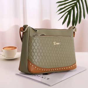 Exotic Khaki Sling Bag Studded Sling bag Olive - Price in India ...