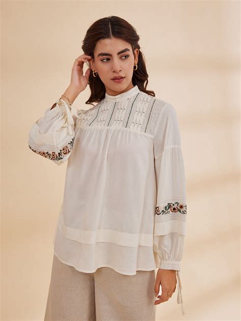 B77 - Organic Bamboo Embroidered Top – B77 Sustainable Fashion