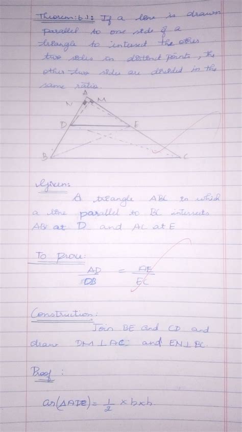 prove that a line is drawn parallel to one side of a triangle to ...