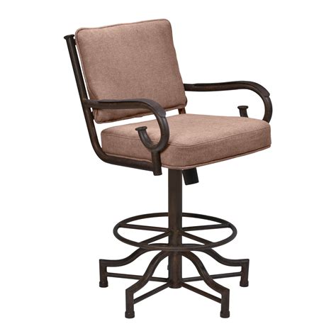 Armen Living San Diego Bar Height Swivel Barstool-Color:Brown,Finish ...