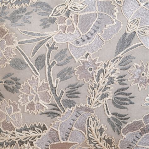 Cool Toned Embroidered Floral Cushion Cover 16x16 Inch Online - Premium ...