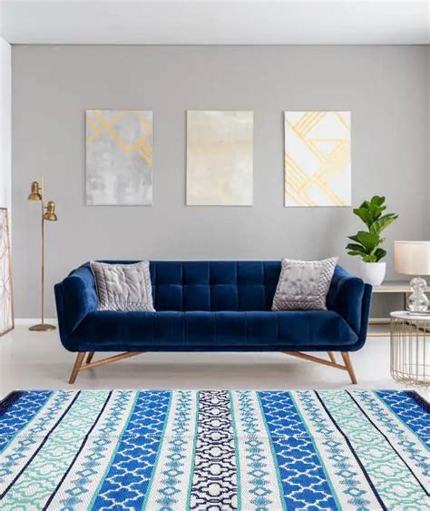 CL-62 Chatai Blue and White – Sapana Carpet-Mats