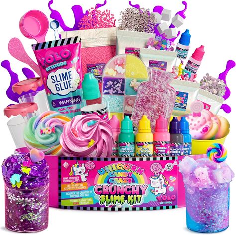 Amazon.com: YOLO Unicorn Candy Craze Slime Kit – DIY Holiday Unicorn ...