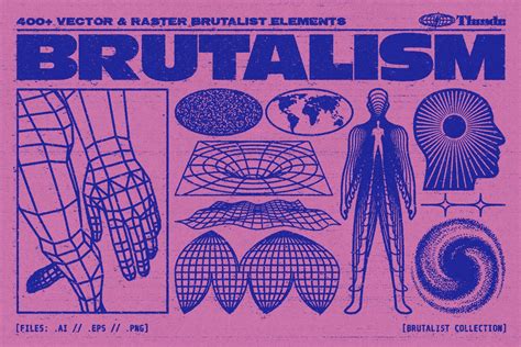 BRUTALISM 400+ Brutalist Vectors by Thundr Co. on @creativemarket ...