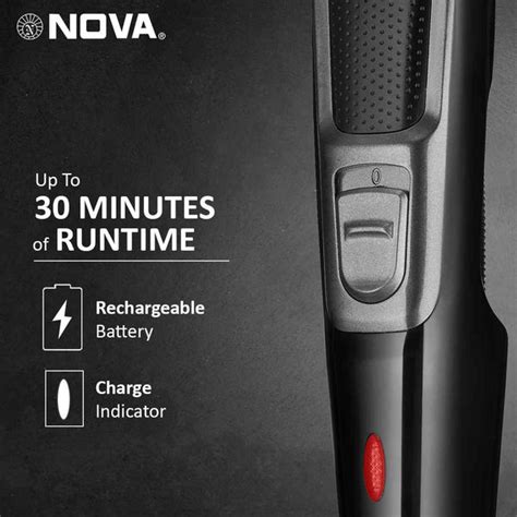 Nova NHT 1076 Trimmer Runtime: 30 min Trimmer for Men | Beard Trimmer ...