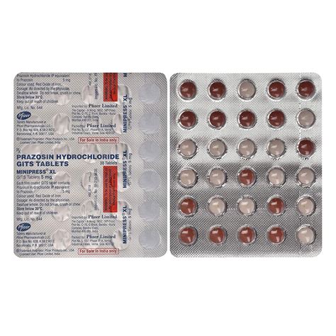 Minipress XL 5 mg Tablet | Uses, Side Effects, Price | Apollo Pharmacy