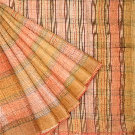 Top Tussar Silk Saree With Embroidery Work Online – Singhania's