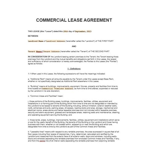 27 Free Commercial Lease Agreement Templates ᐅ TemplateLab