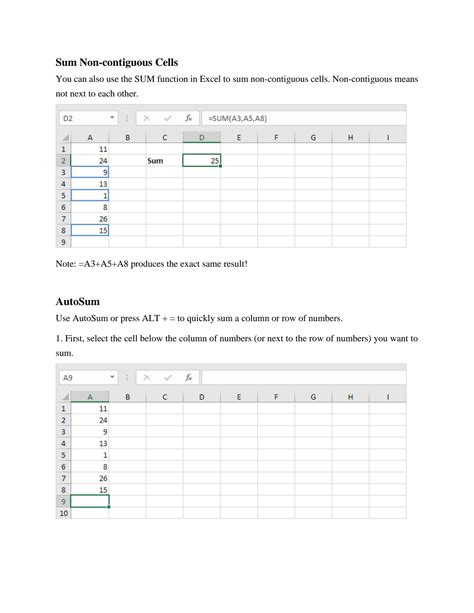 Excel Spreadsheet Formulas Sum 的图像结果