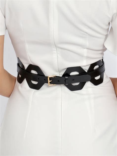 Wide Coutout Leather Belt | Belts for Dresses | HAUTE CUIR | Leather ...
