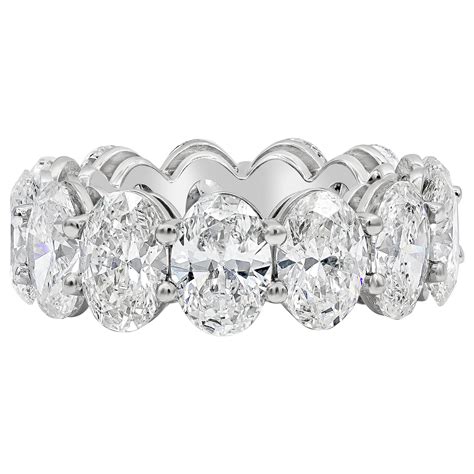 11 Carat Oval Diamond Platinum Eternity Band Ring For Sale at 1stDibs ...