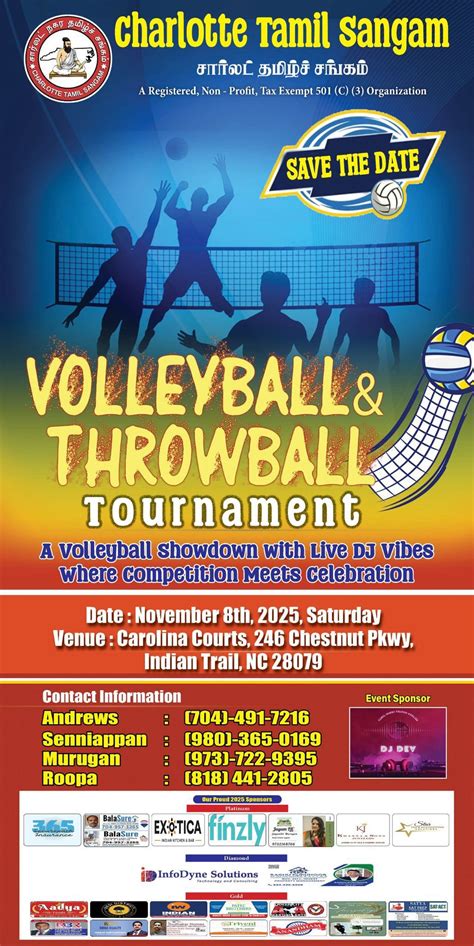 CLTTS VOLLEYBALL AND THROW BALL TOURNAMENT 2025, Carolina Courts ...