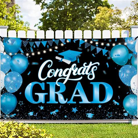 KatchOn Happy Graduation Banner Blue and Gold India | Ubuy