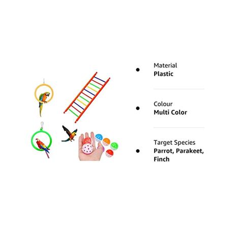 Petzlifeworld Bird Cage Accessories Hanging Ring Plastic Swing Toy (Pa ...