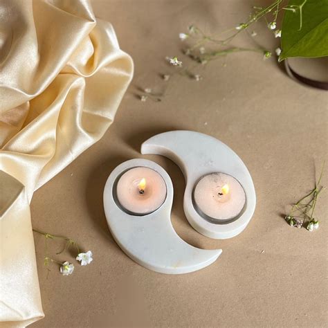 Leaf Design Marble tea light Holder Set of 2 – HOMEARTE INDIA