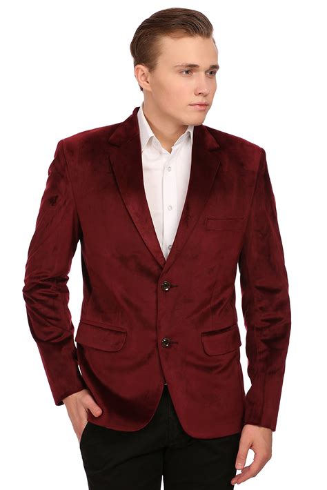 Buy Men's Velvet Grandad Collar Ceremony Blazer - Seven Colors… Online ...