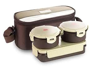 Buy Zerya Carry Fresh 2 Plus 1, Airtight Stainless Steel 3 Container ...