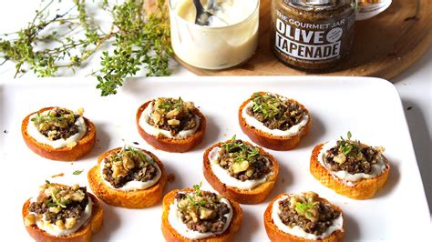 Olive Tapenade & Goat Cheese Crostini – The Gourmet Jar