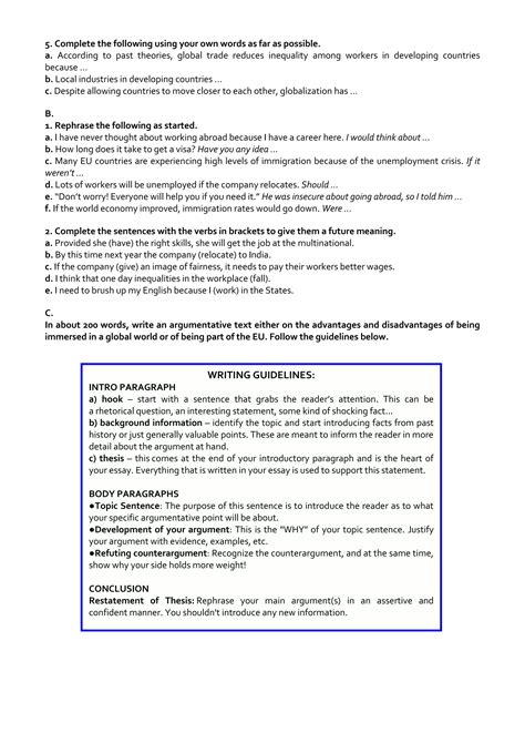 test-b2c1-on-globalization-information-gap-activities-reading ...