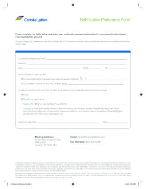 Fillable Online Notification Preference Form Fax Email Print - pdfFiller