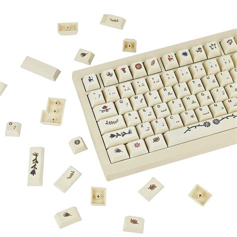 JOLINTAL 135 Keys Beige Manuscript Keycaps, PBT Voynich India | Ubuy