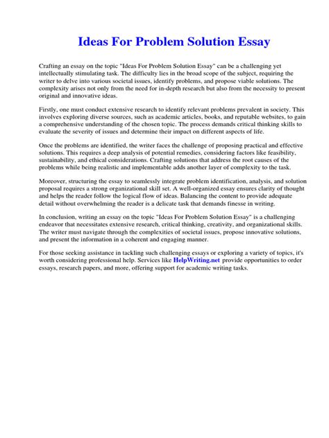 Image result for Problem Solution Essay Topics