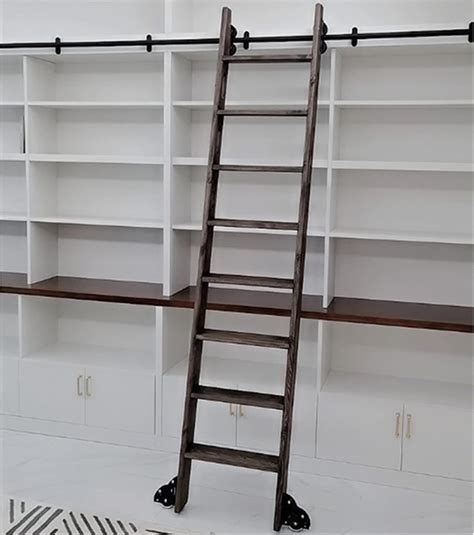 Amazon.com: Sliding Library Ladder Black Track Kit - Rolling Library ...