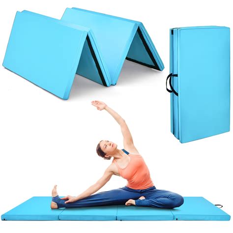 Costway Foldable 4'x8'x2'' Gymnastics Mat for Kids & Adults, Tumbling ...