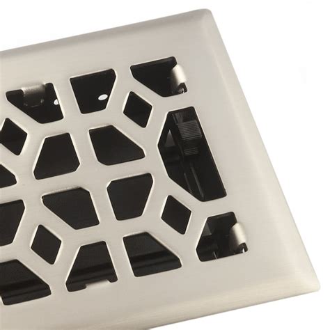 allen + roth 4-in x 10-in Maximum airflow Steel Satin Nickel Marquis ...