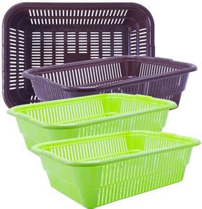 Wonder Plastic Natasha 1013 Multipurpose Basket, Set of 4 Pc, 4 Ltr ...