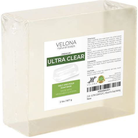 Buy velona 2 LB - ULTRA CLEAR GLYCERIN Soap Base SLS/SLES free | Melt ...