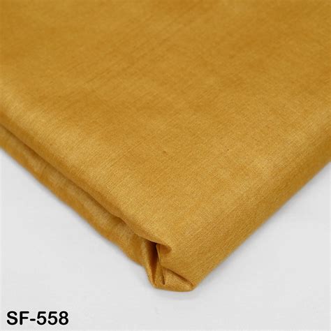 Yellow Pure Tussar Silk Fabric by the yard Indian Plain Raw Silk Wild ...