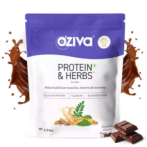 Oziva Protein & Herbs, Men, 23g Whey Protein - Chocolate