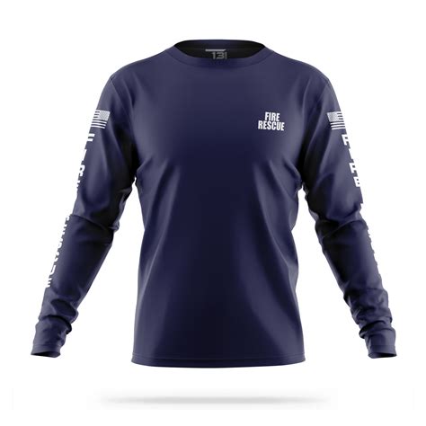 [FIRE RESCUE] Men's Utility Long Sleeve [NVY/WHT] | 13 Fifty Apparel