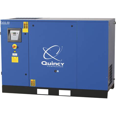 Quincy QGS Rotary Screw Air Compressor, 25 HP, 208/230-460 Volt, 3 ...