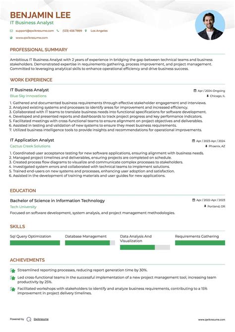 10+ IT Business Analyst Resume Samples & Templates for 2025