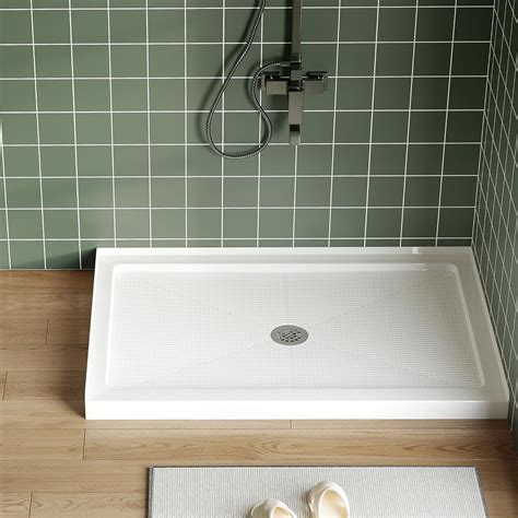 48" x 32" Shower Base, Shower Pan with Slip Resistant Textured Surface ...