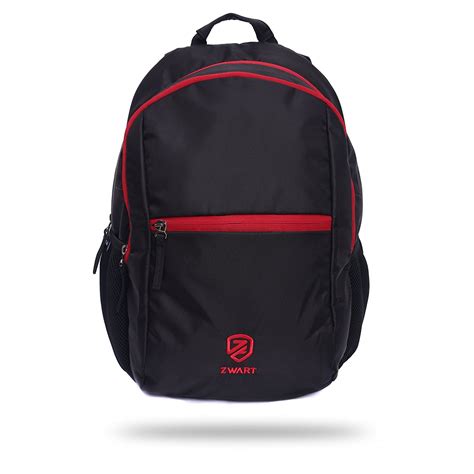 Zwart ZILLION-R 20L Black and Red Laptop Backpack – Zwart