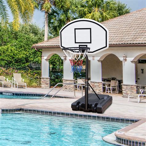 Swimming Pool Basketball Hoop for Indoor & Outdoor, Portable Poolside ...