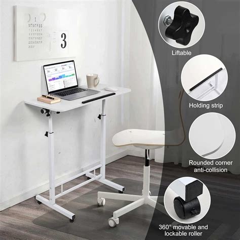 Dekhaoxe Small Standing Desk Adjustable Height,Rolling India | Ubuy